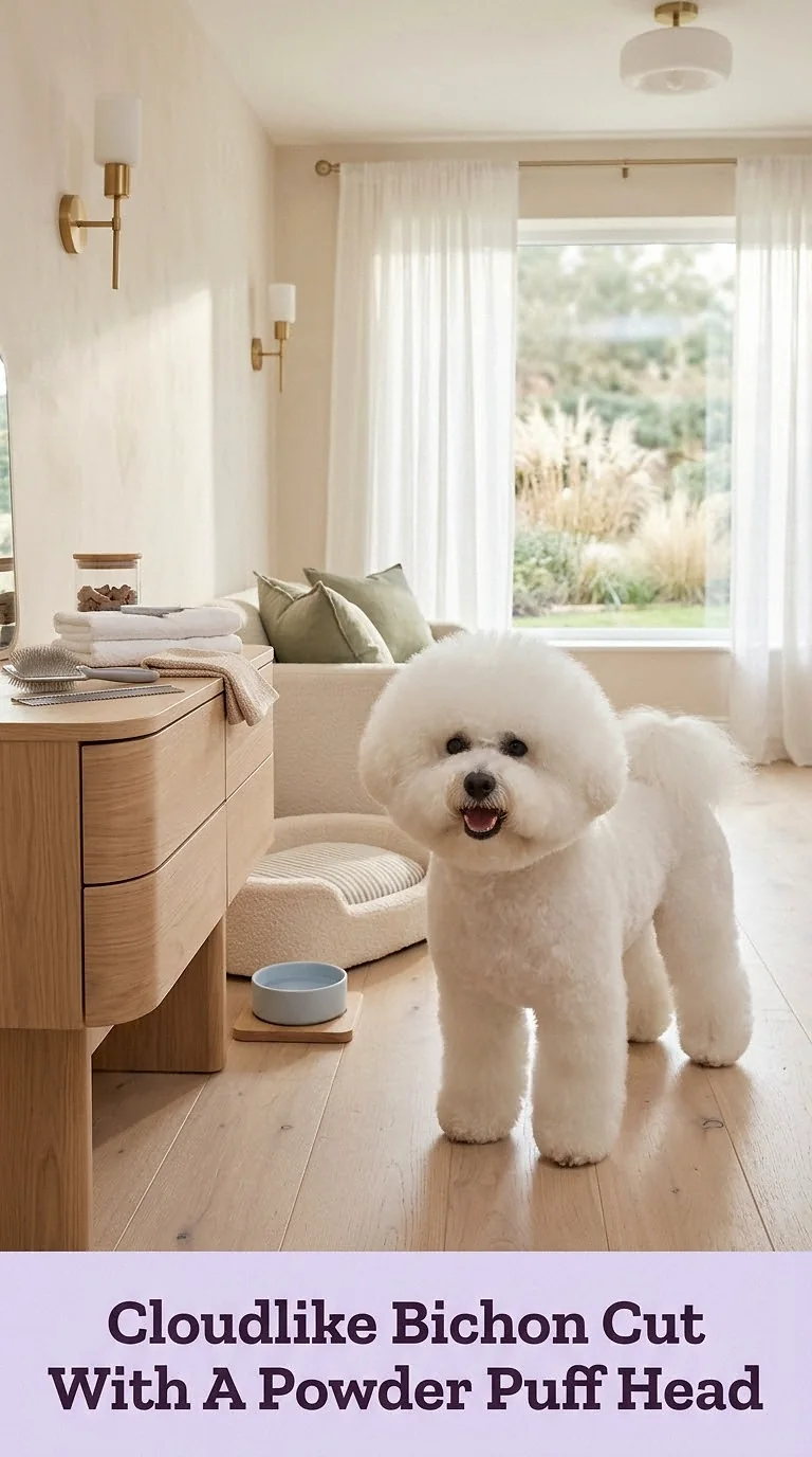 Cloudlike Bichon Cut With A Powder Puff Head