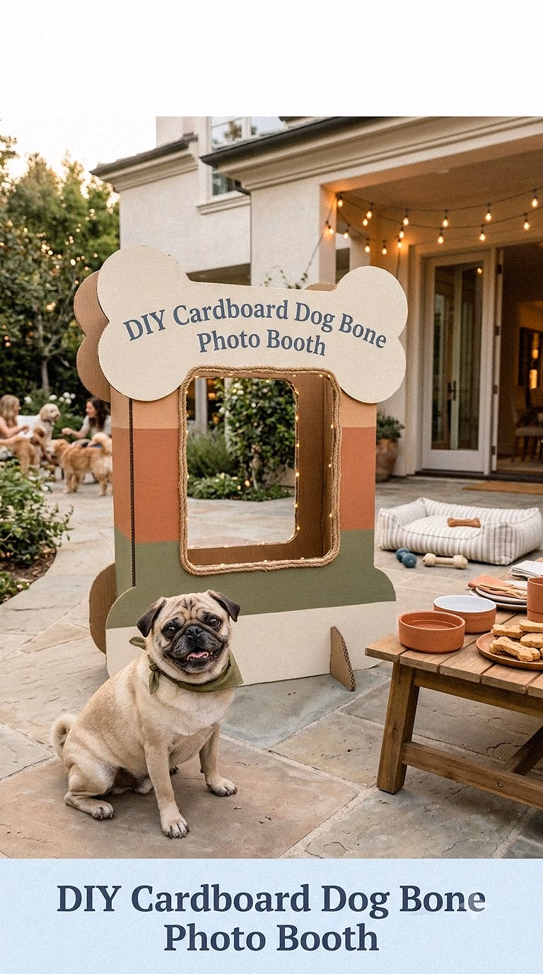 DIY Cardboard Dog Bone Photo Booth