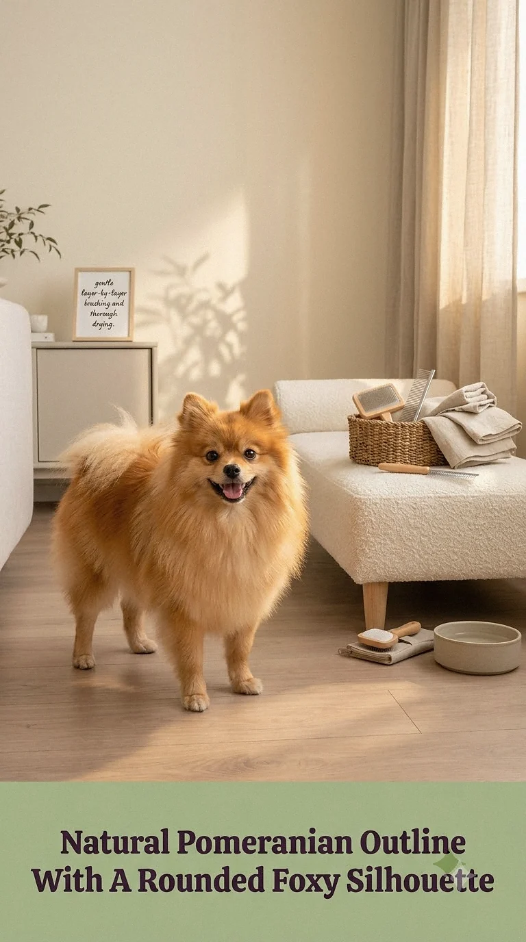 Natural Pomeranian Outline With A Rounded Foxy Silhouette
