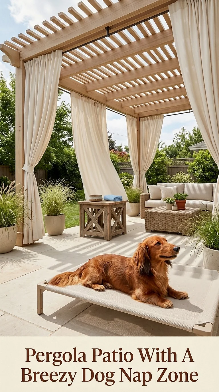 Pergola Patio With A Breezy Dog Nap Zone