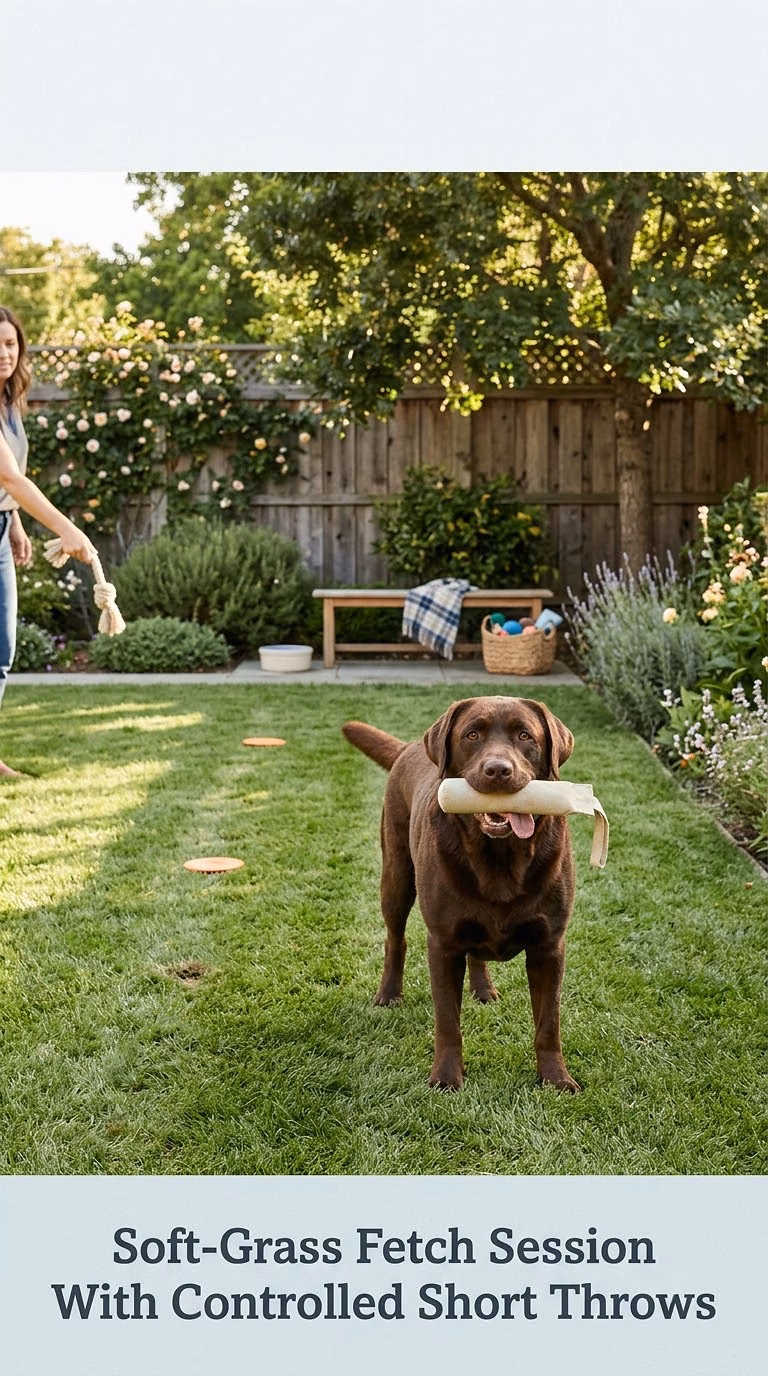 Soft-Grass Fetch Session With Controlled Short Throws