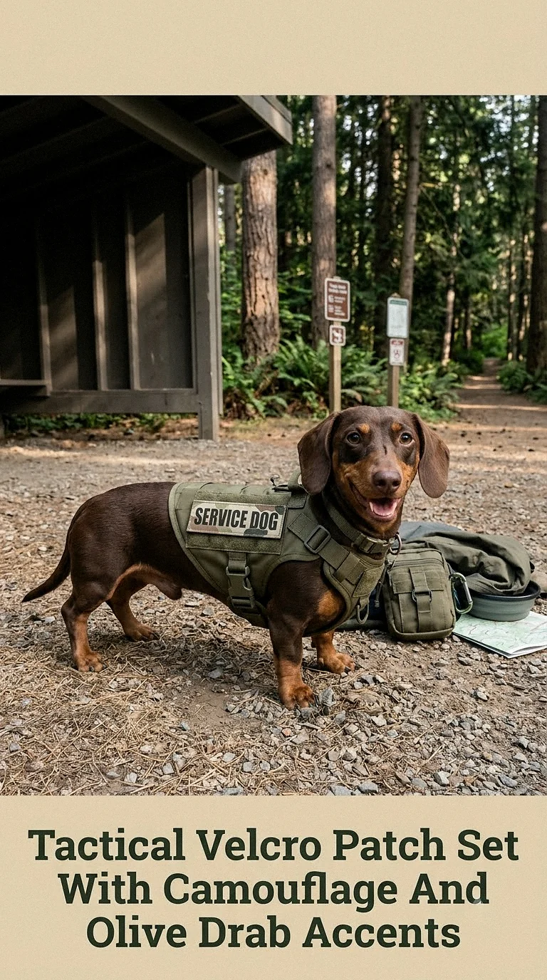 Tactical Velcro Patch Set With Camouflage And Olive Drab Accents
