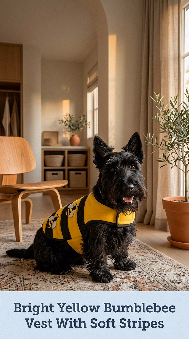 Bright Yellow Bumblebee Vest With Soft Stripes