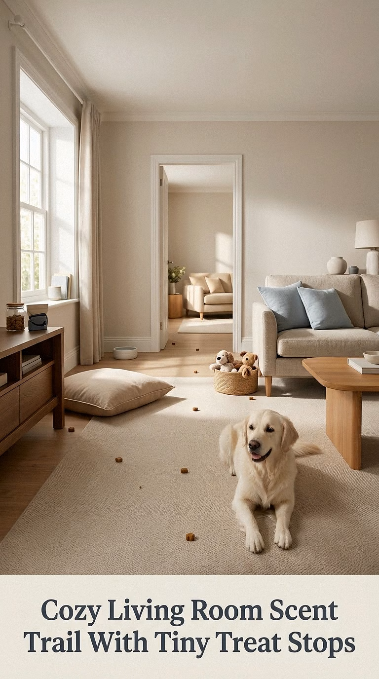 Cozy Living Room Scent Trail With Tiny Treat Stops
