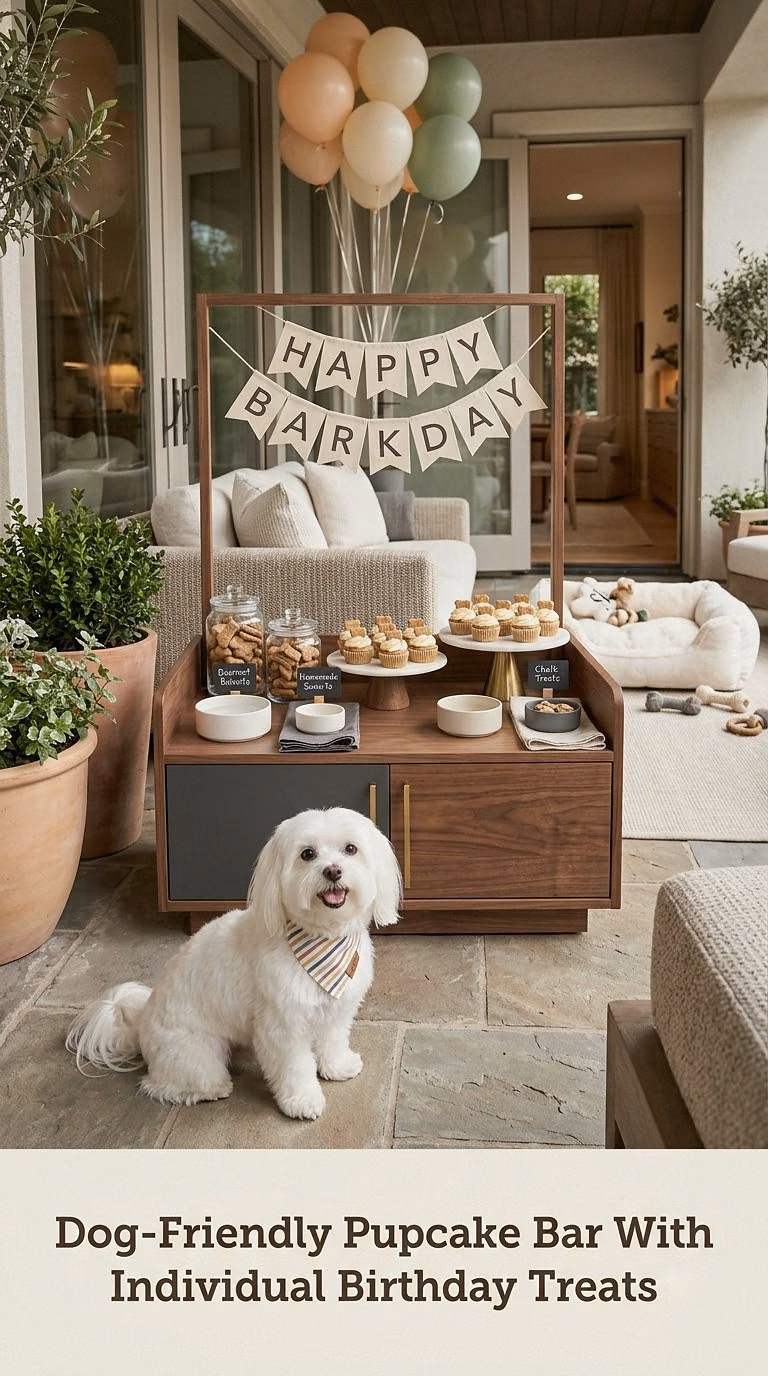 Dog-Friendly Pupcake Bar With Individual Birthday Treats