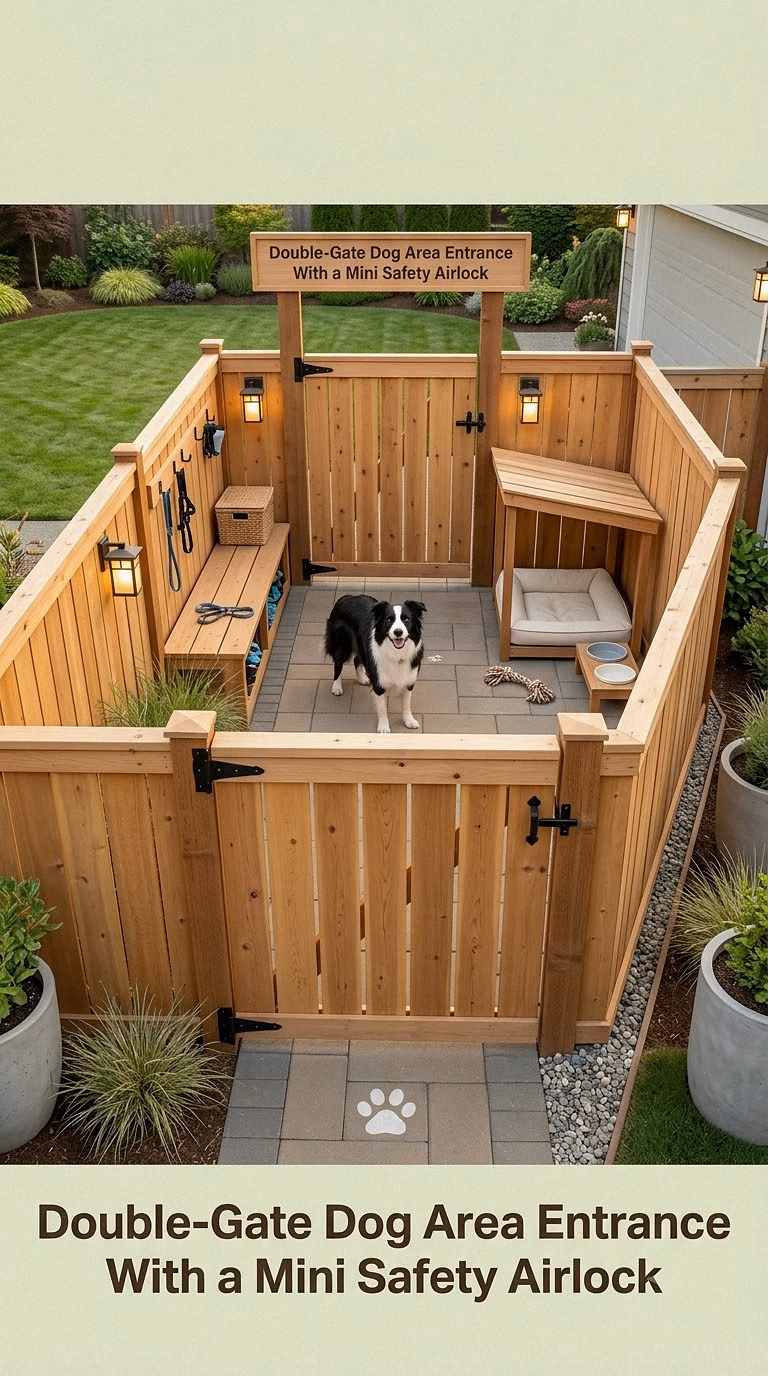 7. Double-Gate Dog Area Entrance With a Mini Safety Airlock