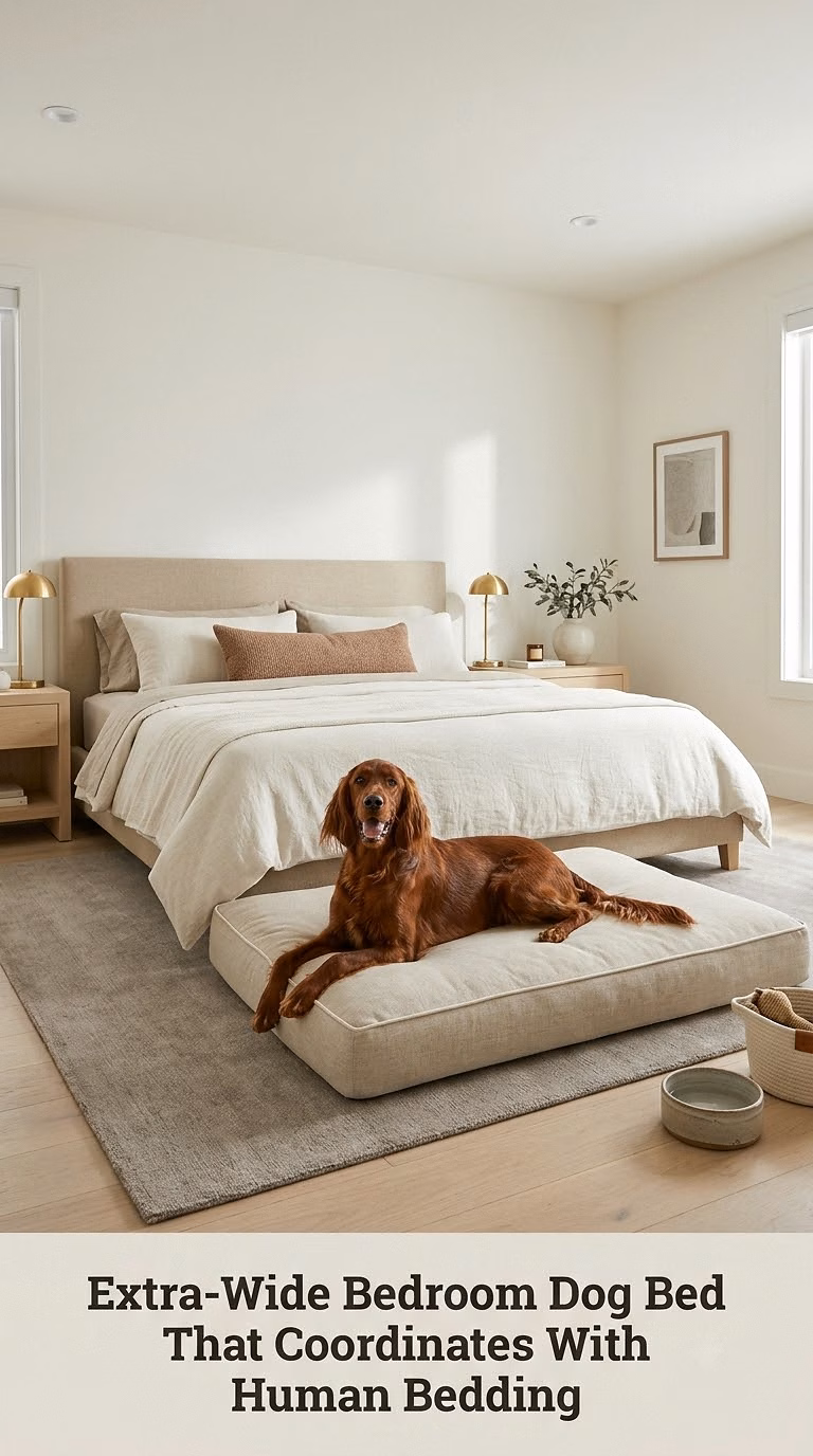 Extra-Wide Bedroom Dog Bed That Coordinates With Human Bedding