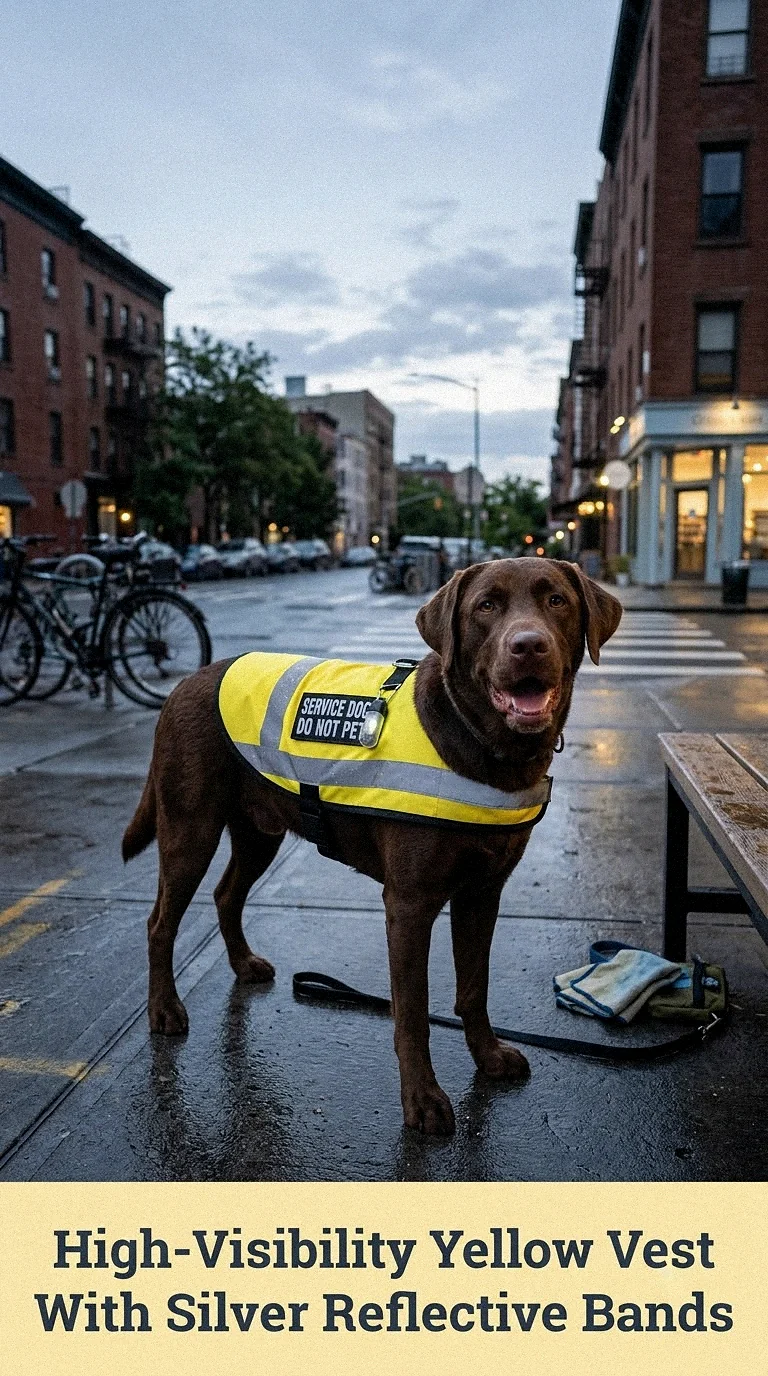High-Visibility Yellow Vest With Silver Reflective Bands