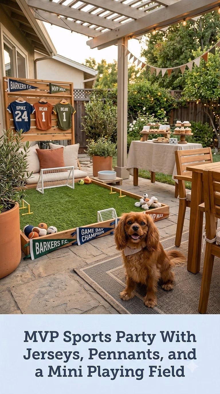 MVP Sports Party With Jerseys, Pennants, and a Mini Playing Field