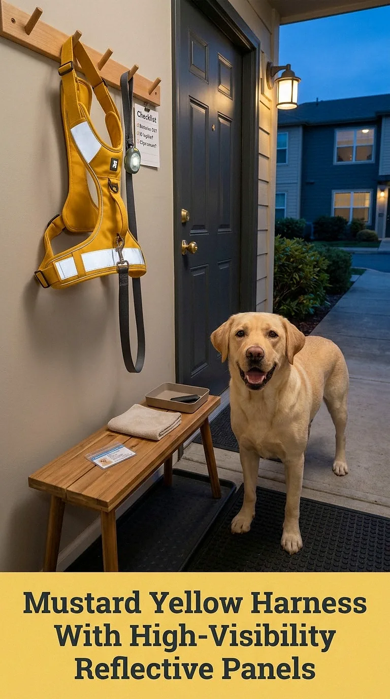 Mustard Yellow Harness With High-Visibility Reflective Panels