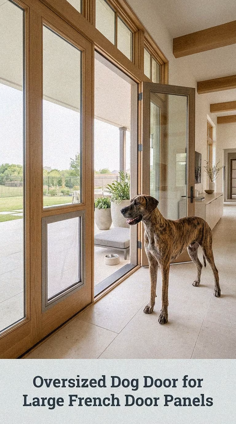 Oversized Dog Door for Large French Door Panels
