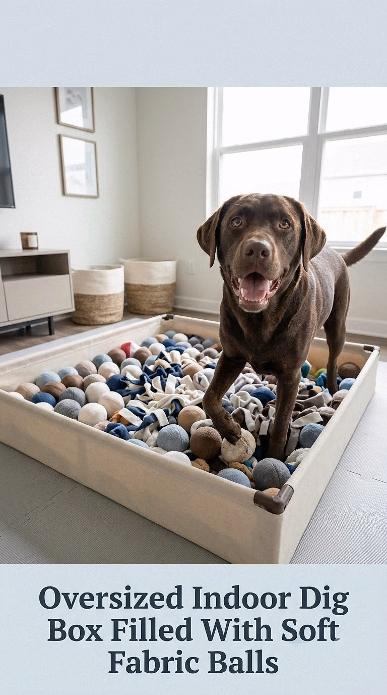 Oversized Indoor Dig Box Filled With Soft Fabric Balls
