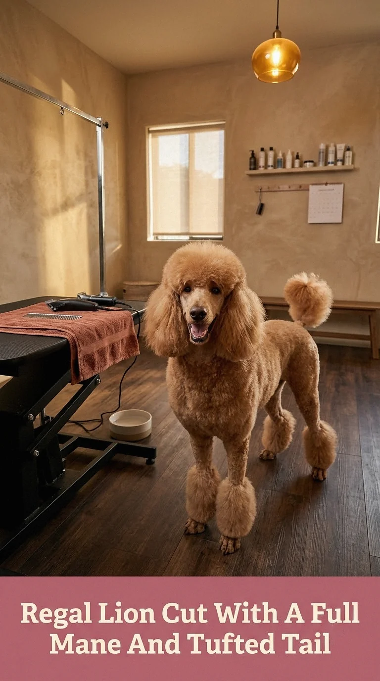 Regal Lion Cut With A Full Mane And Tufted Tail