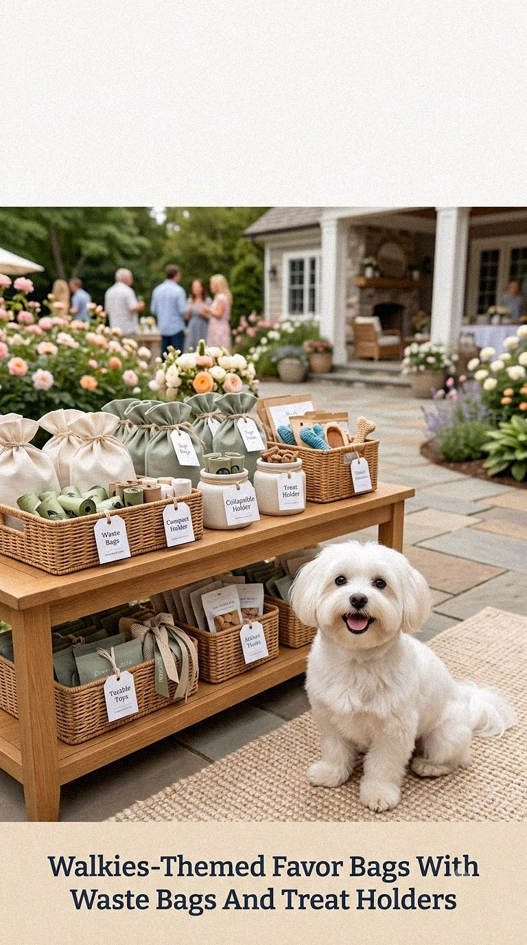Walkies-Themed Favor Bags With Waste Bags And Treat Holders
