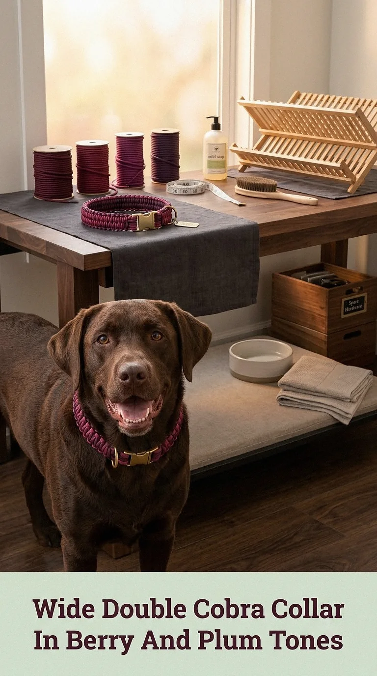 Wide Double Cobra Collar In Berry And Plum Tones