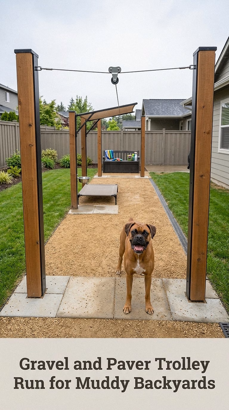 Gravel and Paver Trolley Run for Muddy Backyards