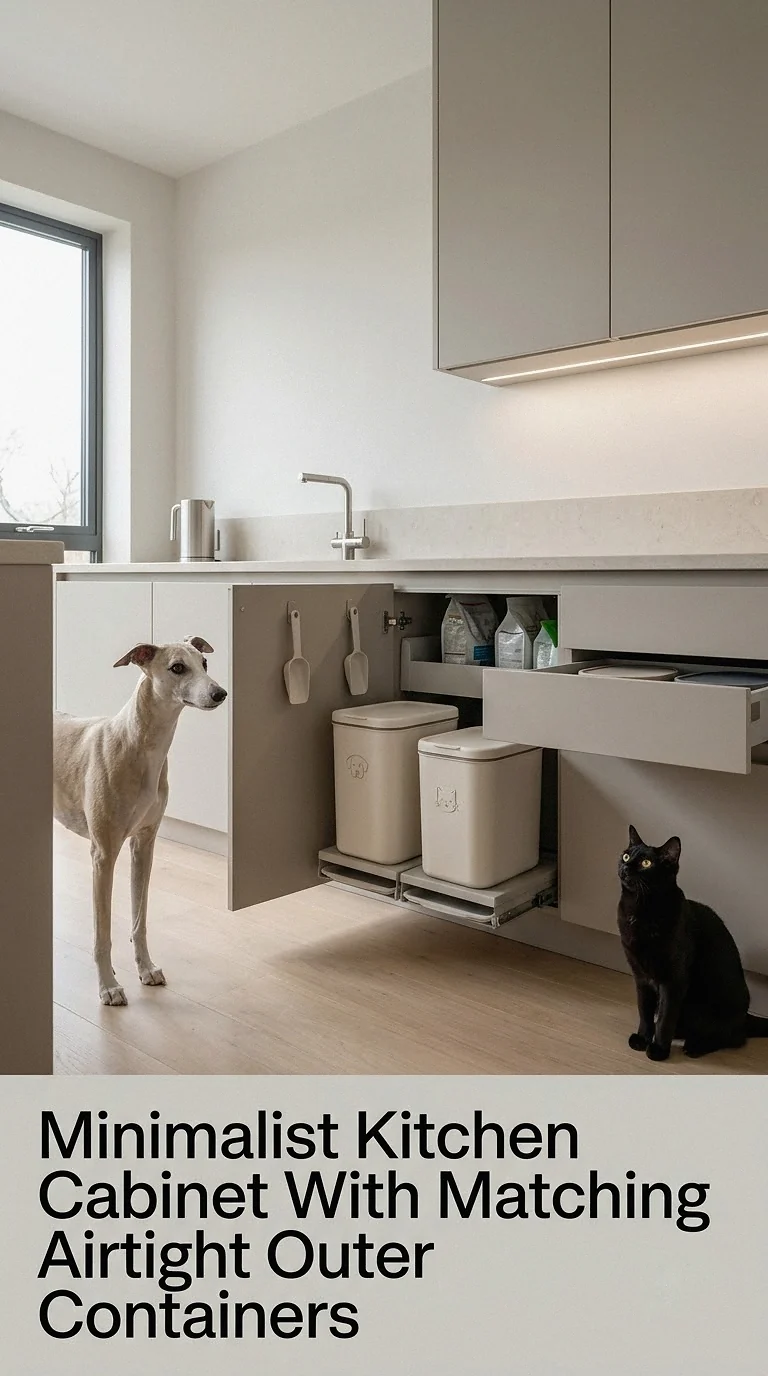 Minimalist Kitchen Cabinet With Matching Airtight Outer Containers
