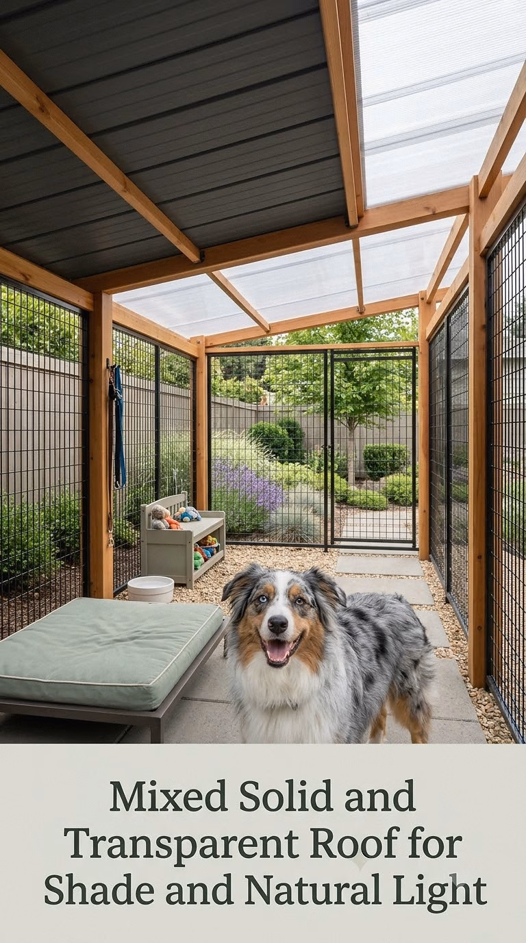 Mixed Solid and Transparent Roof for Shade and Natural Light
