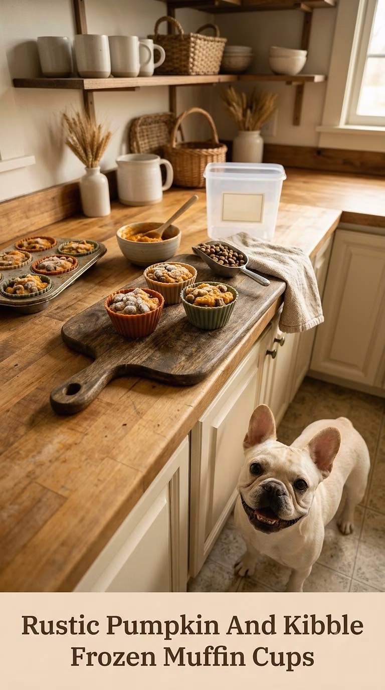 Rustic Pumpkin And Kibble Frozen Muffin Cups