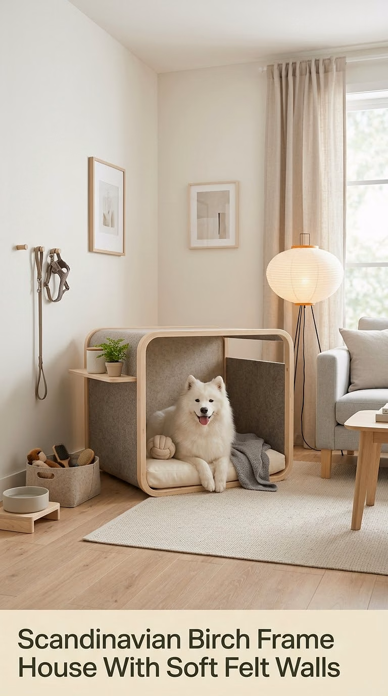 8. Scandinavian Birch Frame House With Soft Felt Walls