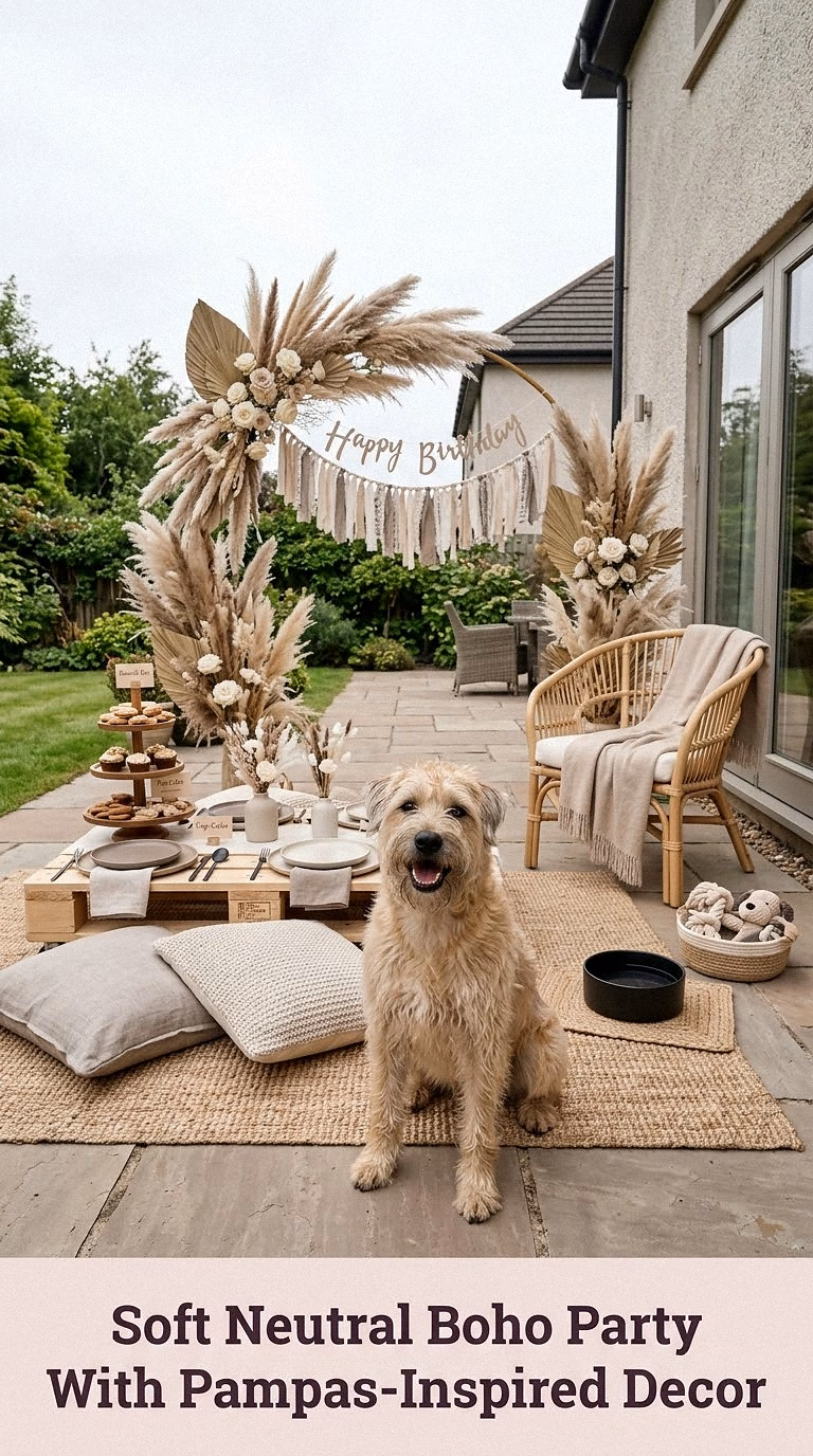 Soft Neutral Boho Party With Pampas-Inspired Decor