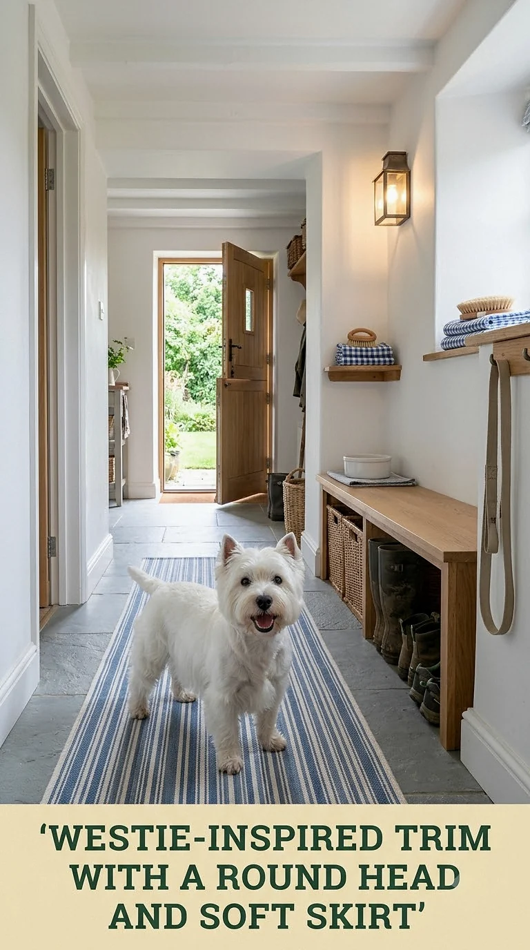 Westie-Inspired Trim With A Round Head And Soft Skirt