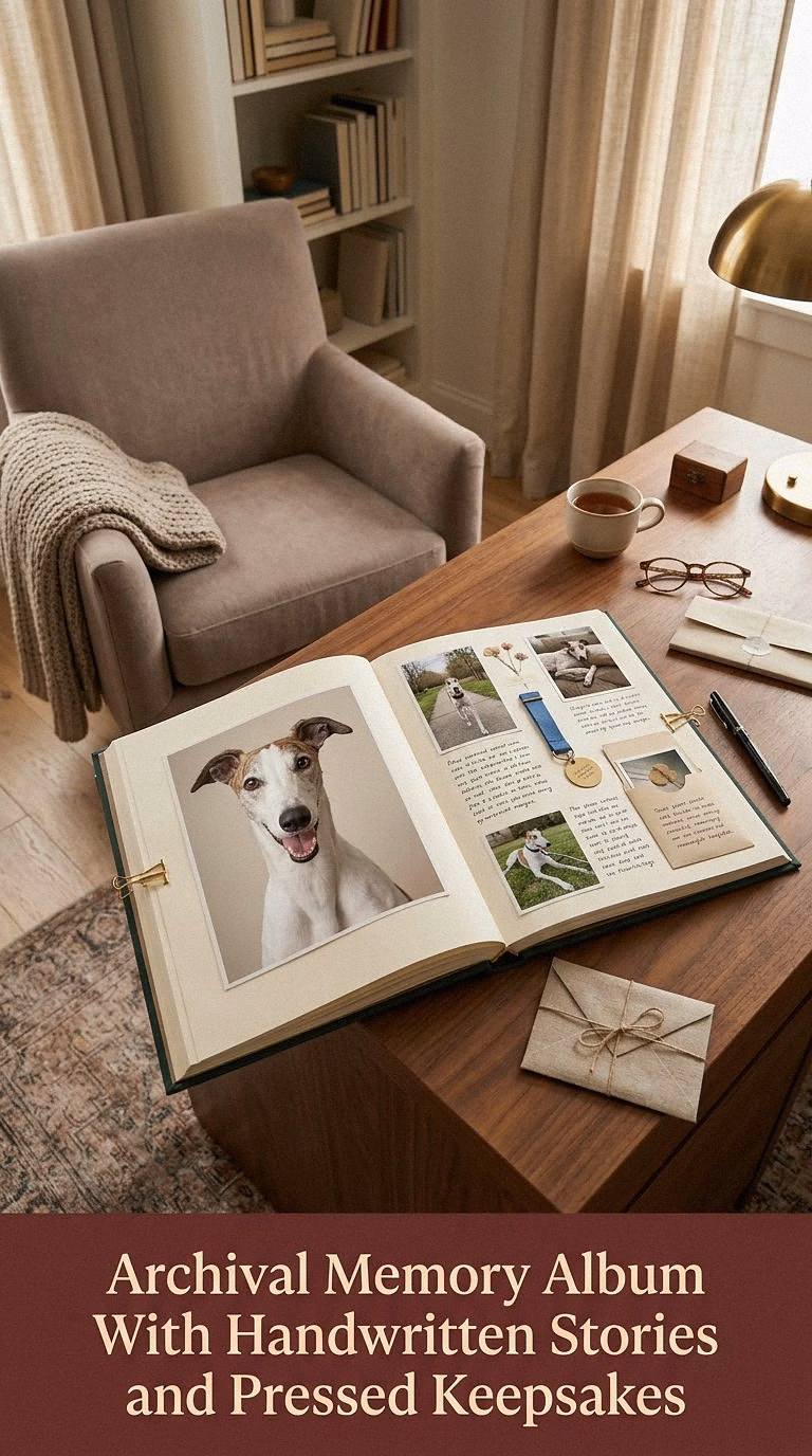 9. Archival Memory Album With Handwritten Stories and Pressed Keepsakes