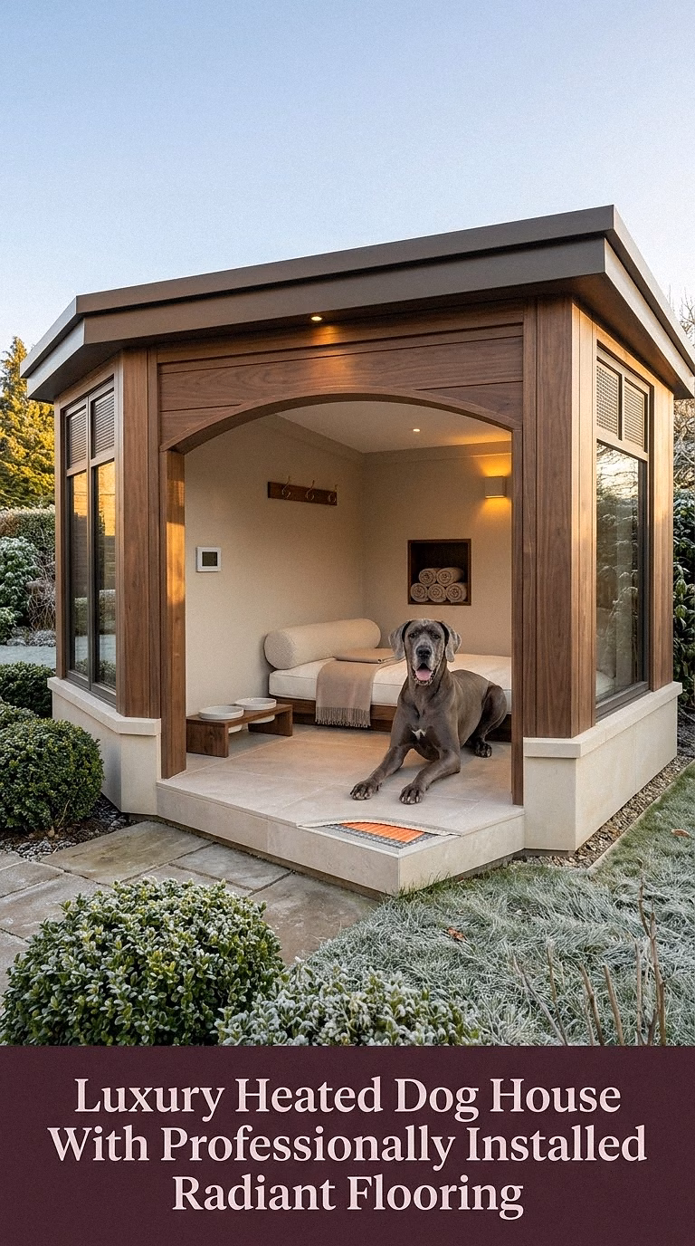 9. Luxury Heated Dog House With Professionally Installed Radiant Flooring