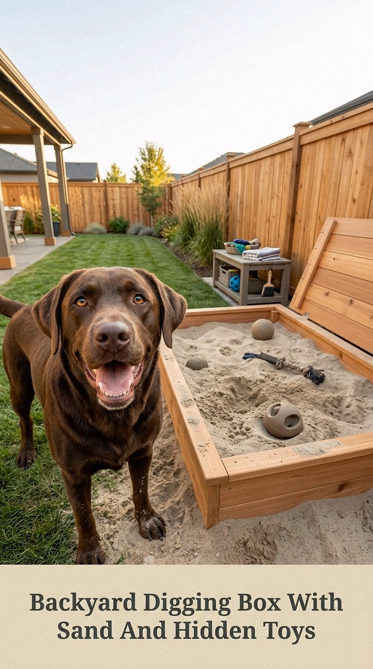Backyard Digging Box With Sand And Hidden Toys
