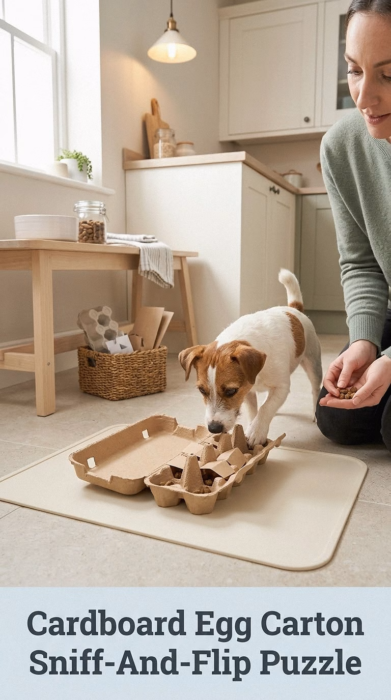 Cardboard Egg Carton Sniff-And-Flip Puzzle