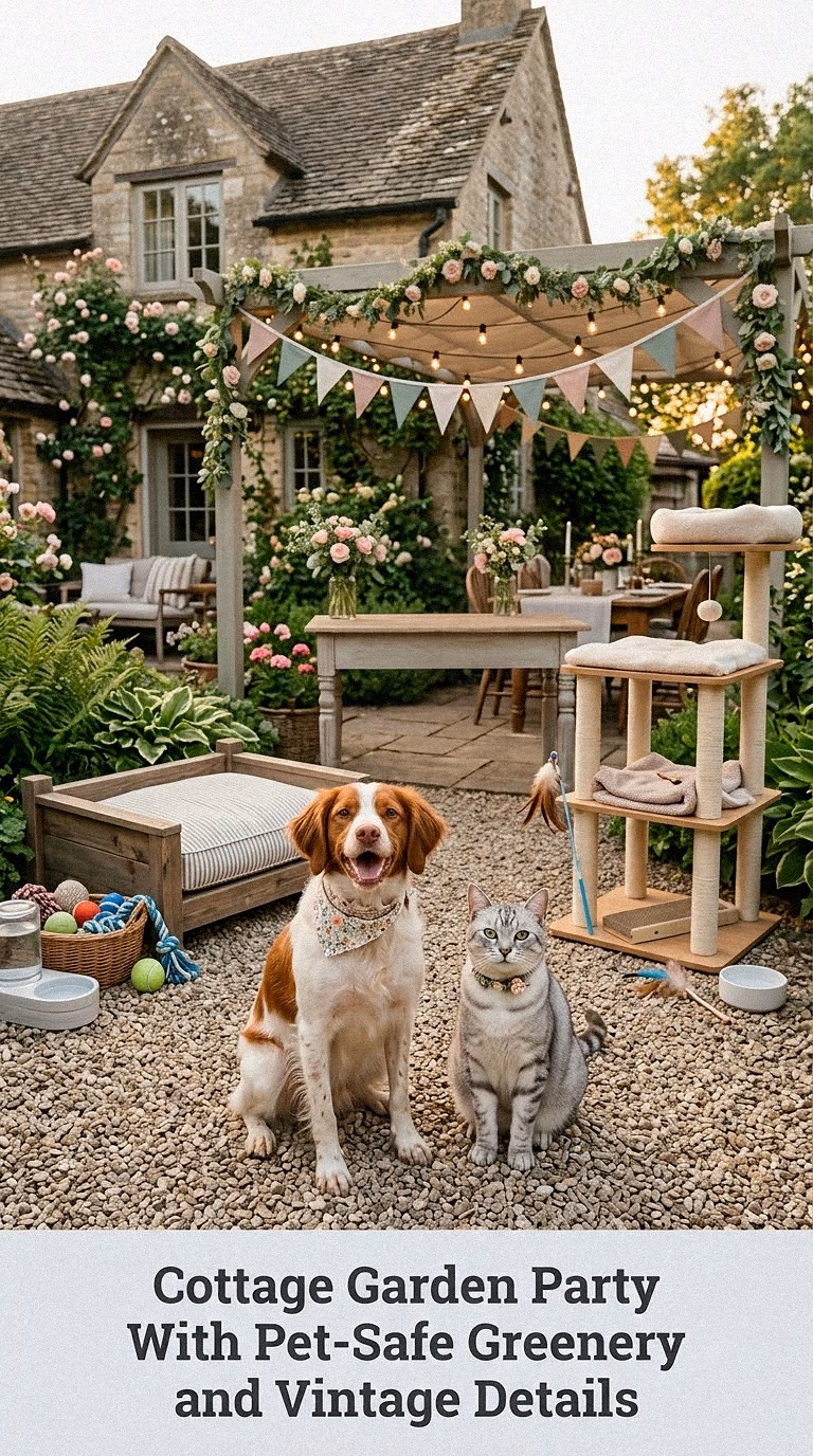Cottage Garden Party With Pet-Safe Greenery and Vintage Details