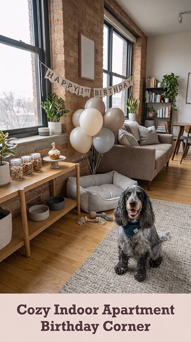 Cozy Indoor Apartment Birthday Corner