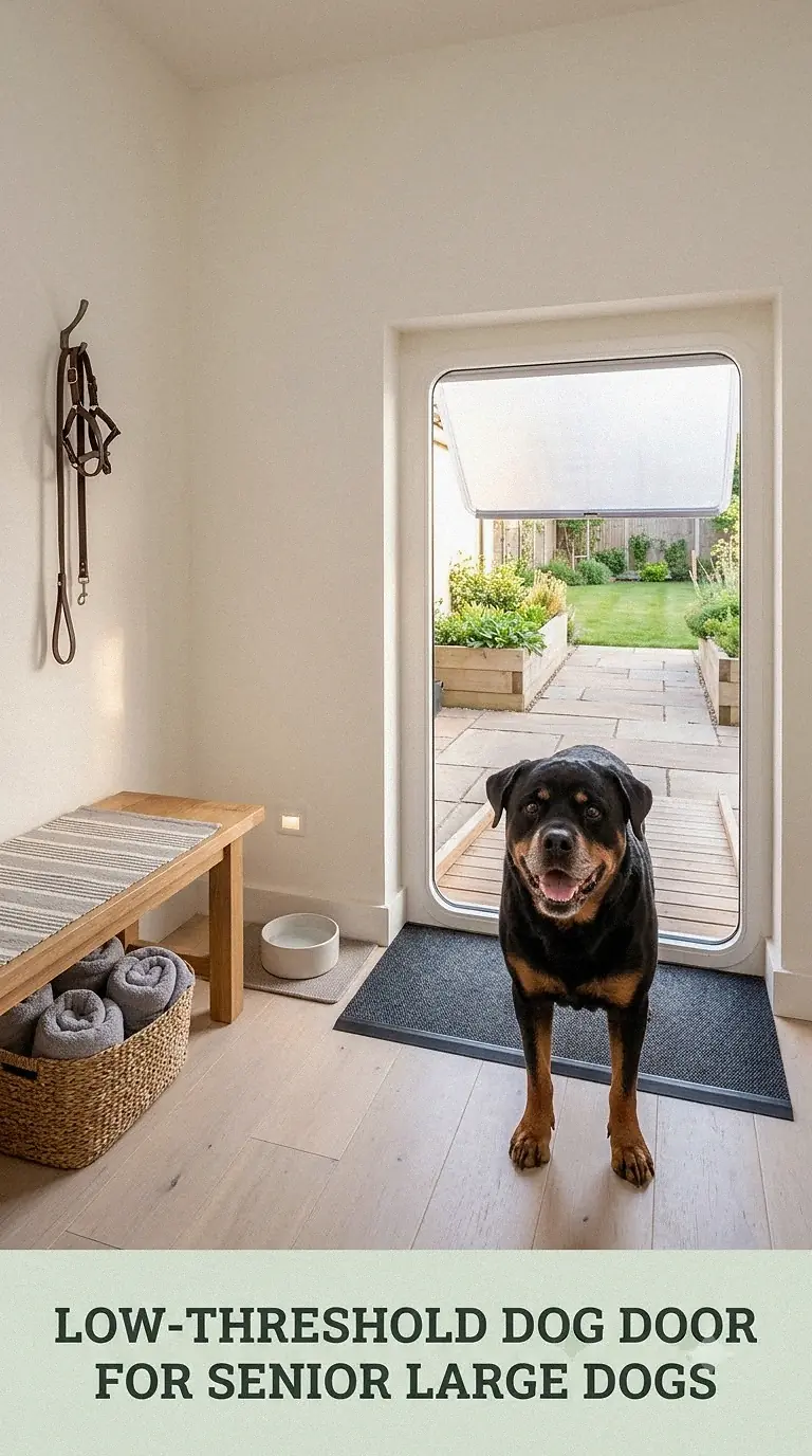 Low-Threshold Dog Door For Senior Large Dogs