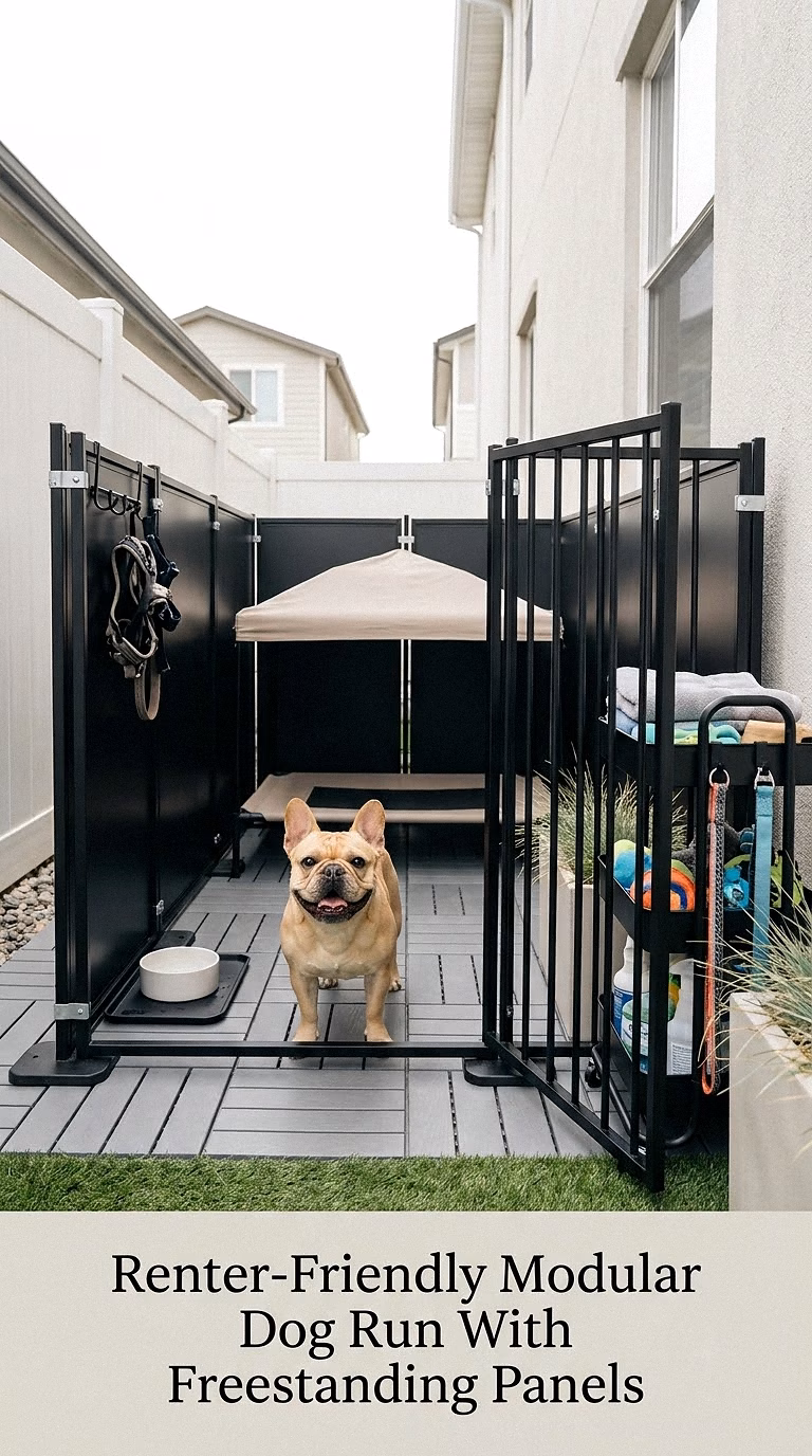 Renter-Friendly Modular Dog Run With Freestanding Panels