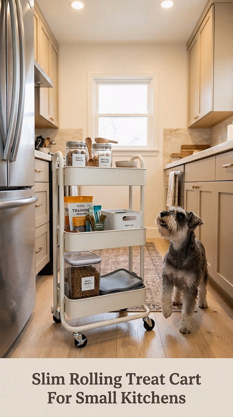Slim Rolling Treat Cart For Small Kitchens