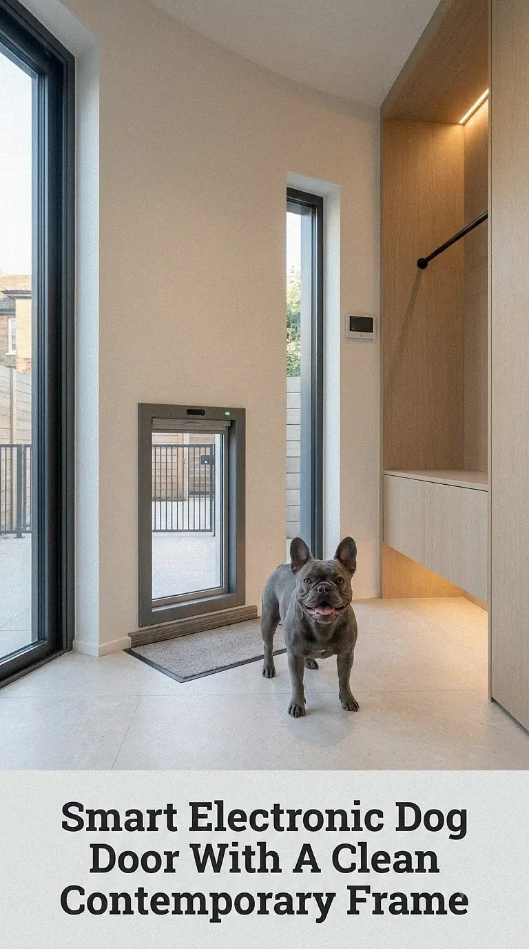 Smart Electronic Dog Door With A Clean Contemporary Frame