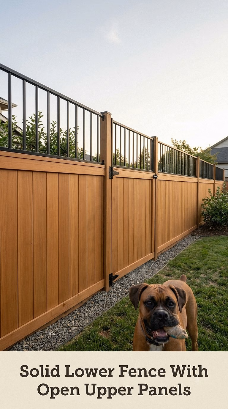 Solid Lower Fence With Open Upper Panels