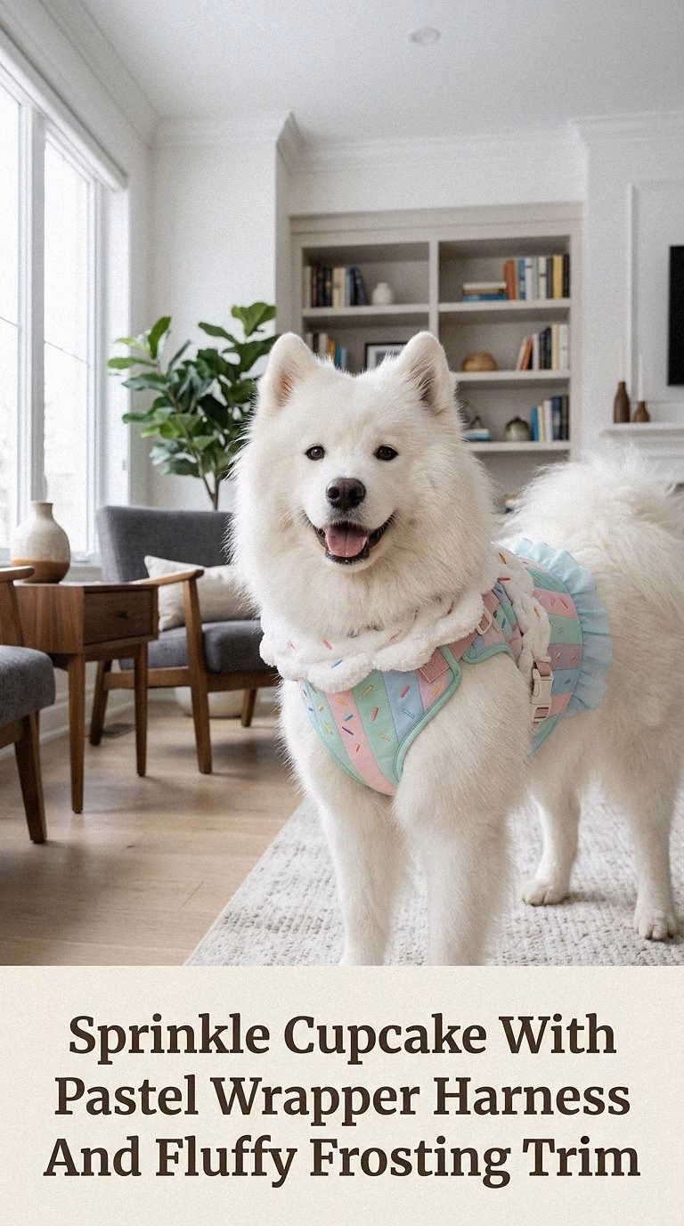 Sprinkle Cupcake With Pastel Wrapper Harness And Fluffy Frosting Trim
