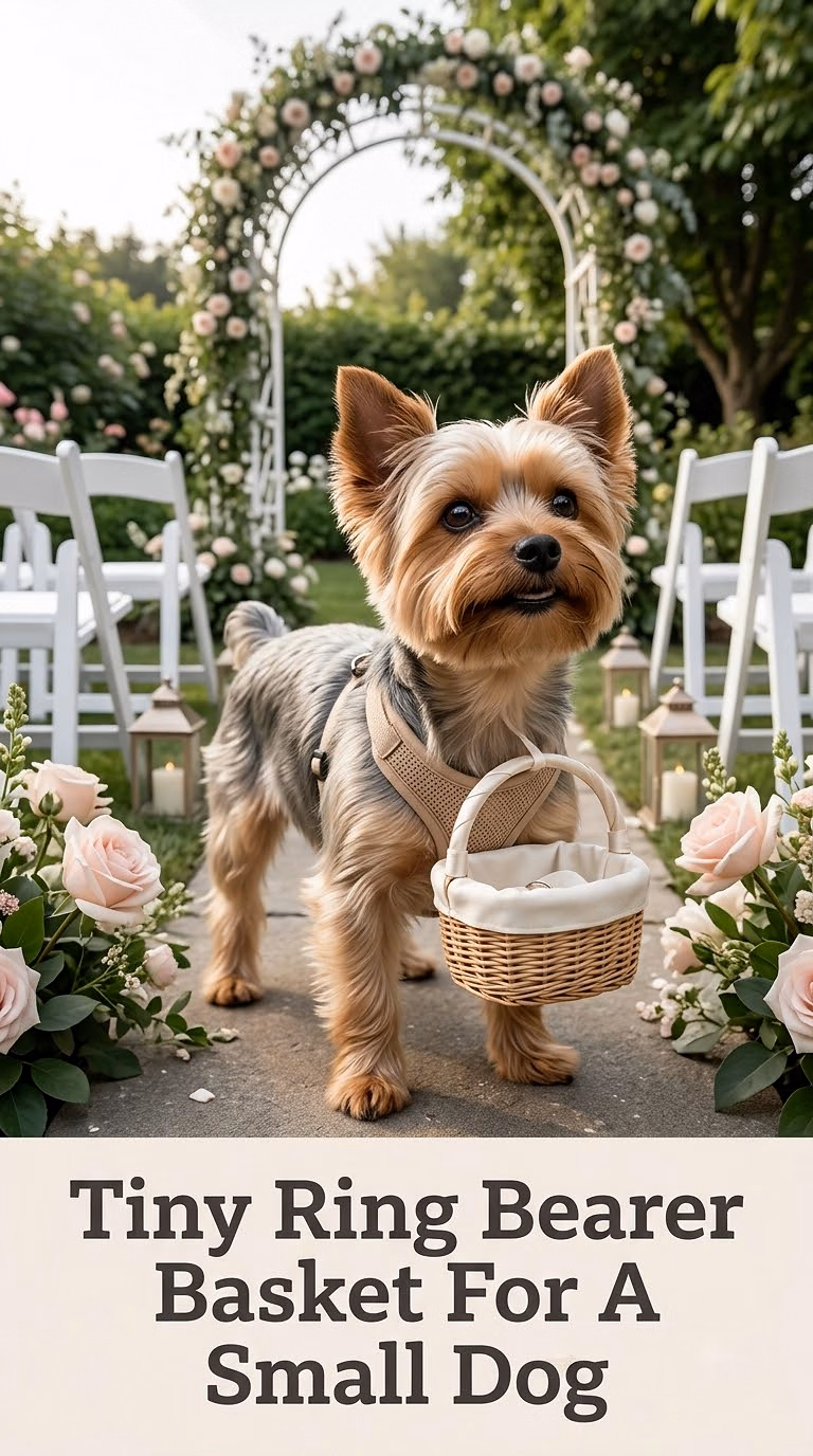 Tiny Ring Bearer Basket For A Small Dog