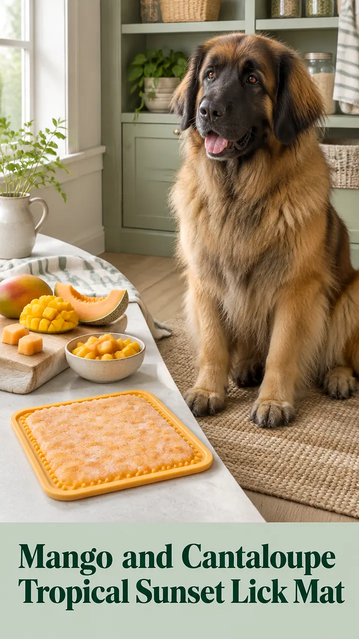 Mango and Cantaloupe Tropical Sunset Lick Mat