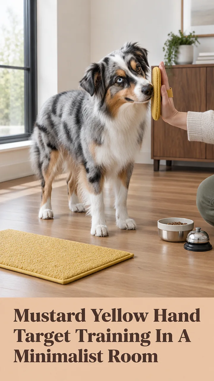 Mustard Yellow Hand Target Training In A Minimalist Room