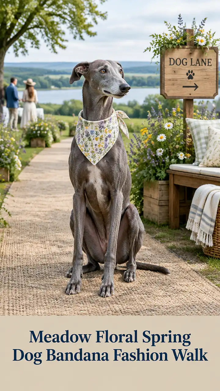 Meadow Floral Spring Dog Bandana Fashion Walk