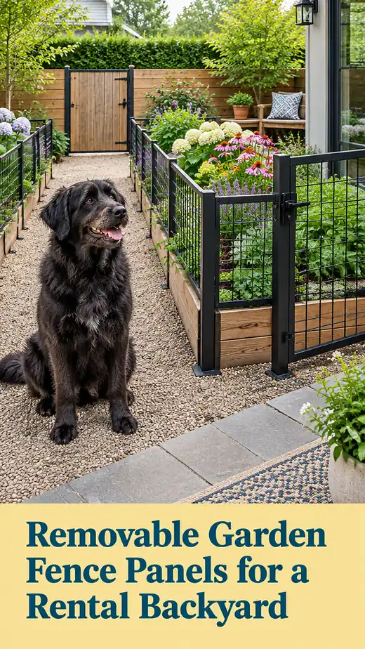 Removable Garden Fence Panels for a Rental Backyard
