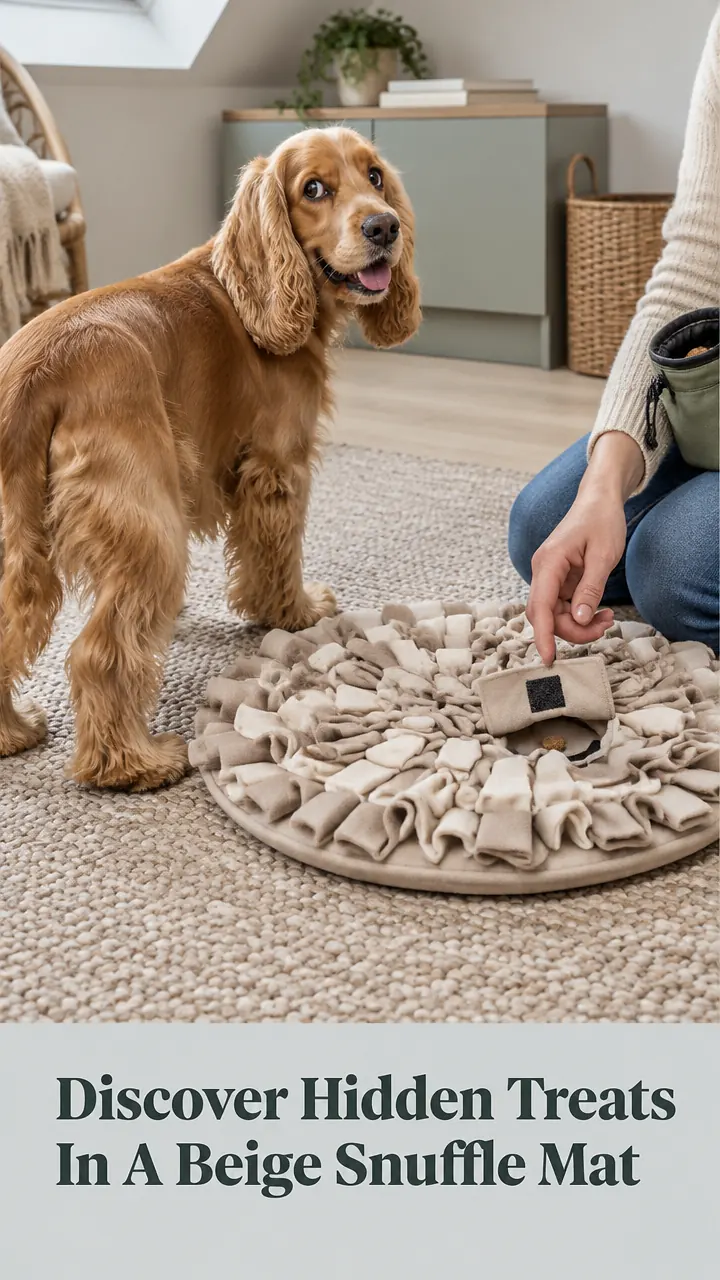 Discover Hidden Treats In A Beige Snuffle Mat