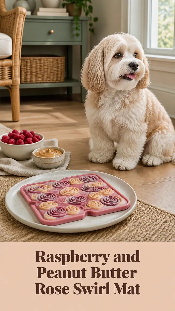Raspberry and Peanut Butter Rose Swirl Mat
