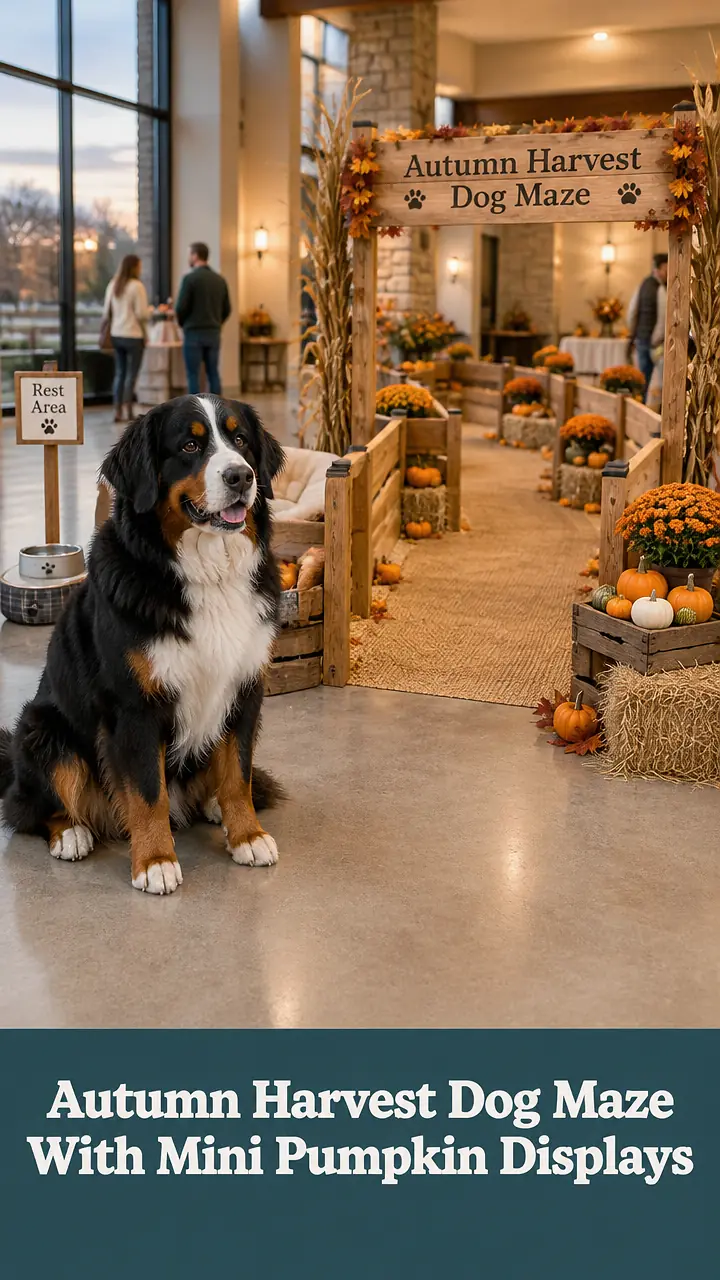 Autumn Harvest Dog Maze With Mini Pumpkin Displays