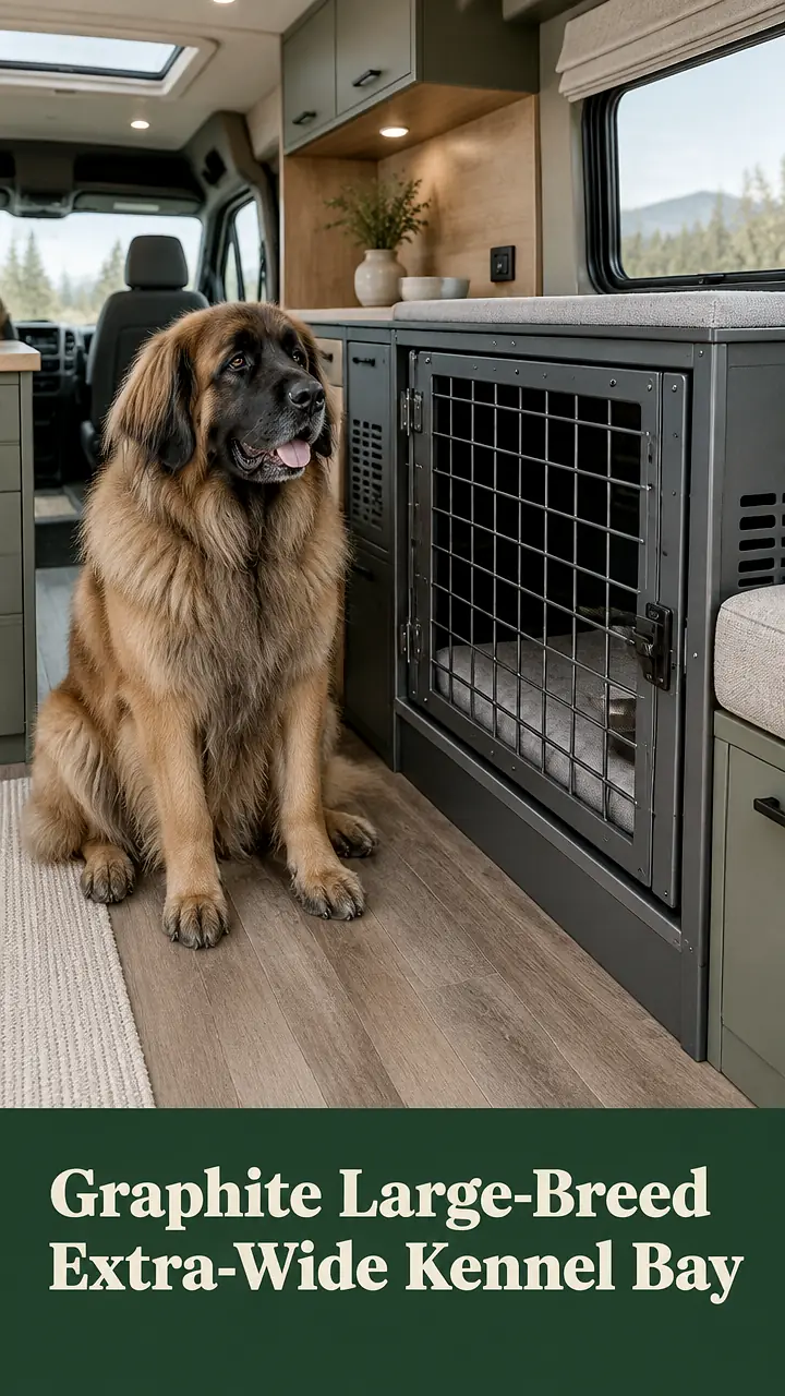 Graphite Large-Breed Extra-Wide Kennel Bay