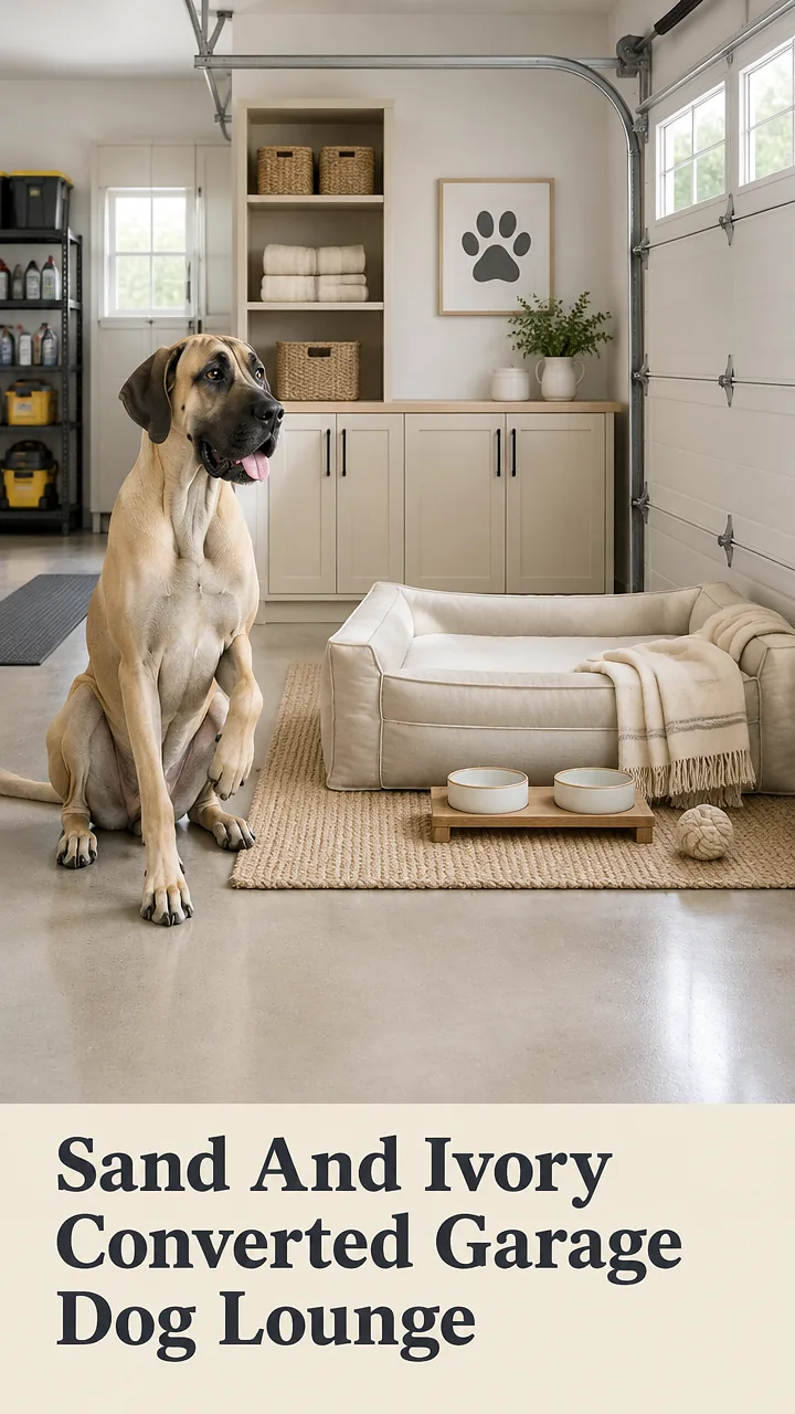Sand And Ivory Converted Garage Dog Lounge