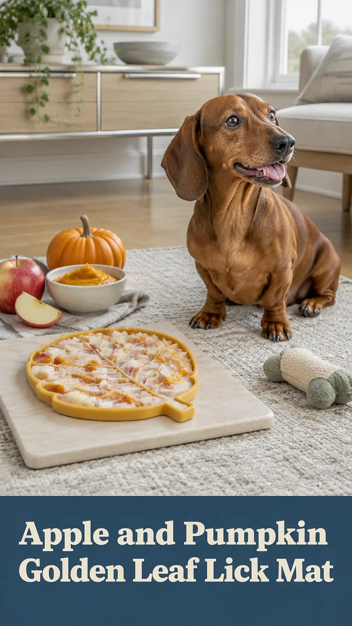 Apple and Pumpkin Golden Leaf Lick Mat