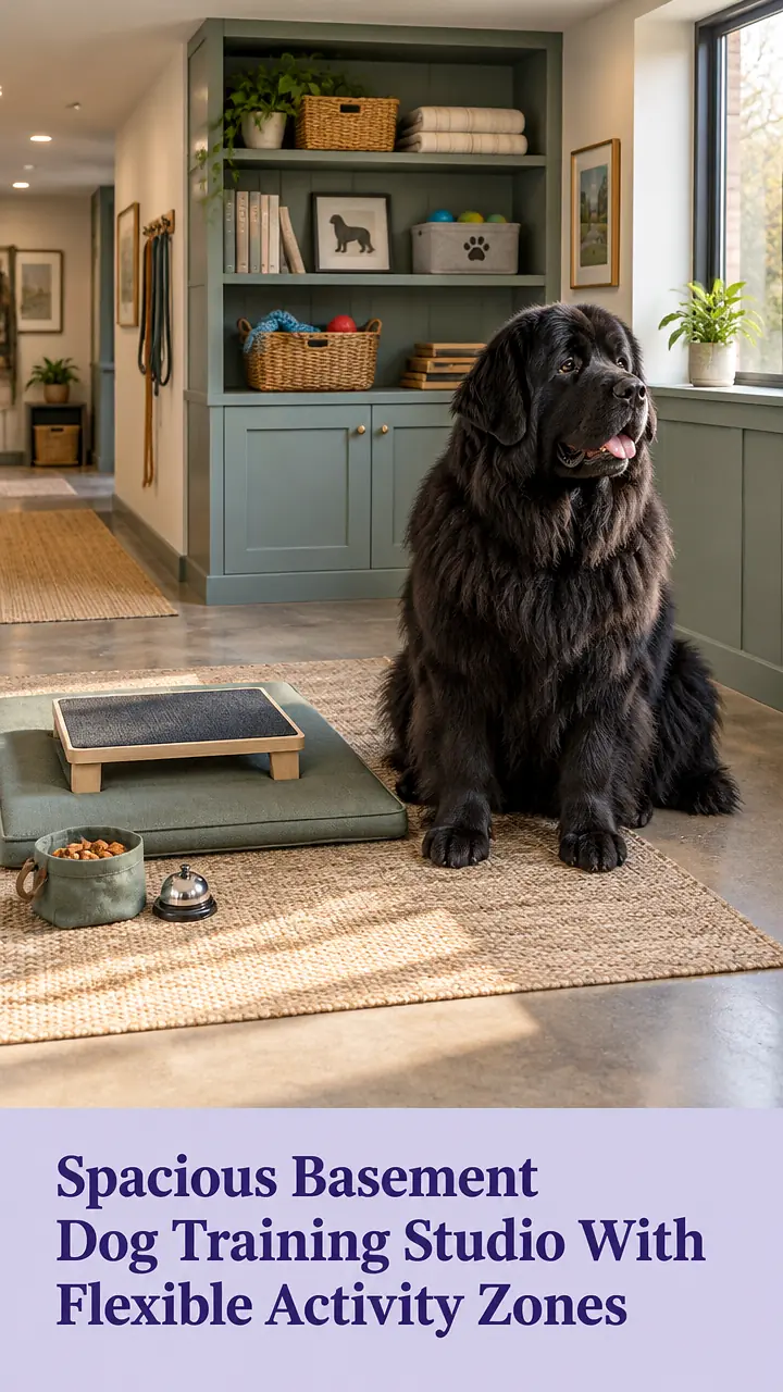 Spacious Basement Dog Training Studio With Flexible Activity Zones